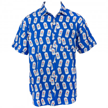 Natural Light Vintage Cans All Over Print Blue Hawaiian Shirt